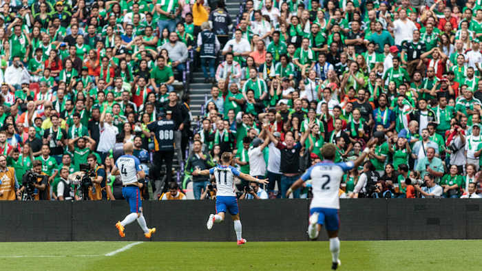 Michael Bradley scores for the USMNT at Mexico's Estadio Azteca